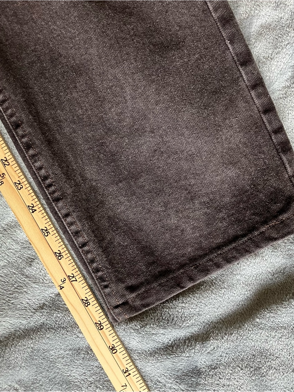 Vintage Lee Riveted Brown Denim Jeans Men’s 29x29 Straight Leg Pants - Picture 12 of 16